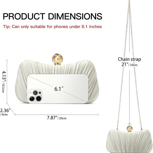 Elegant Gold Evening Clutch with Durable Satin Finish - Perfect for Any Occasion - Picture 5 of 7
